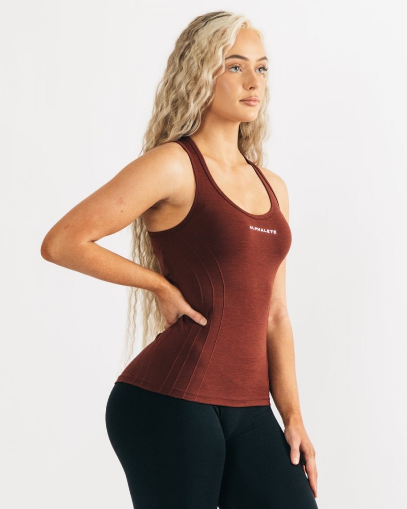 Alphalete Seamless Tank Naisten Hihaton Paita Kupari | CHLGA-5130