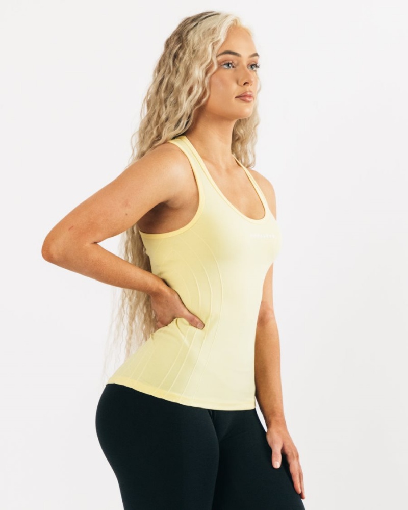 Alphalete Seamless Tank Naisten Hihaton Paita Lemonade | LKTPH-4398