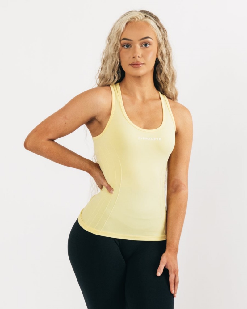 Alphalete Seamless Tank Naisten Hihaton Paita Lemonade | LKTPH-4398