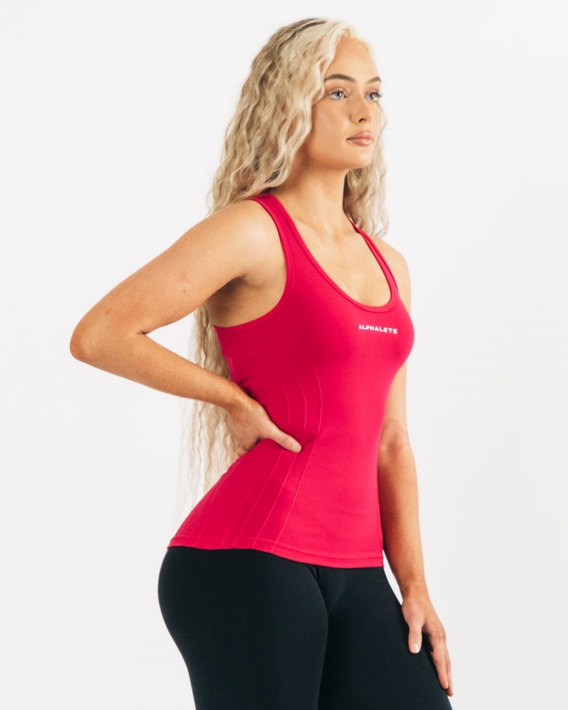 Alphalete Seamless Tank Naisten Hihaton Paita Pinkki | ISZMY-2981