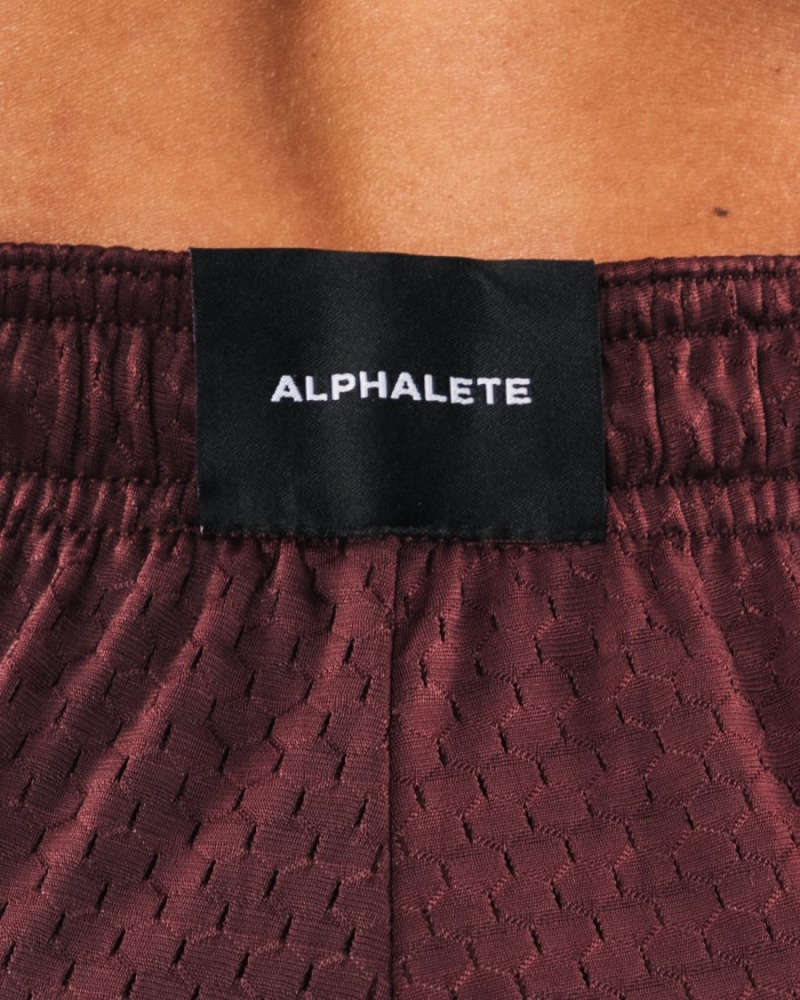 Alphalete Signature Mesh Lyhyt 4" Naisten Shortsit Sangria | YONMC-5936