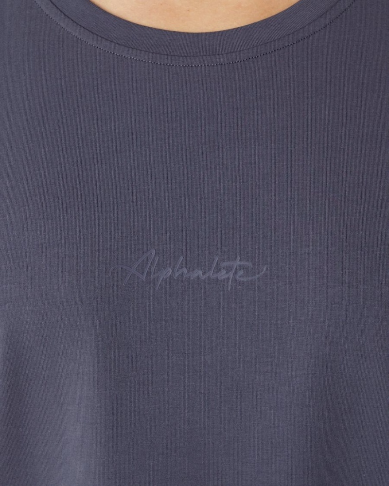 Alphalete Signature Oversized Tee Naisten Paidat Violetit | UMRZN-5672