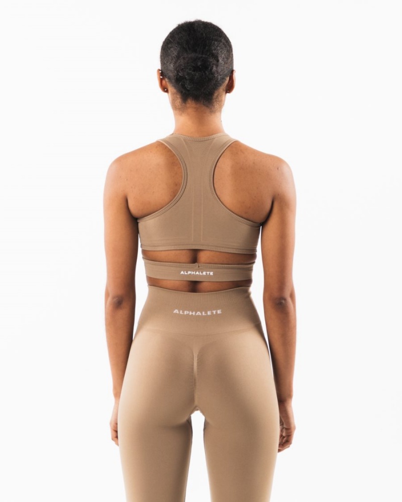 Alphalete Stratus Bra Naisten Urheiluliivi Chai | VZJGH-4175