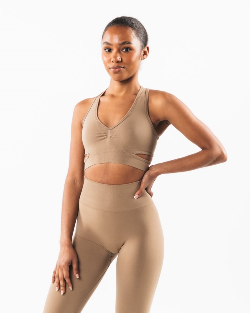 Alphalete Stratus Bra Naisten Urheiluliivi Chai | VZJGH-4175