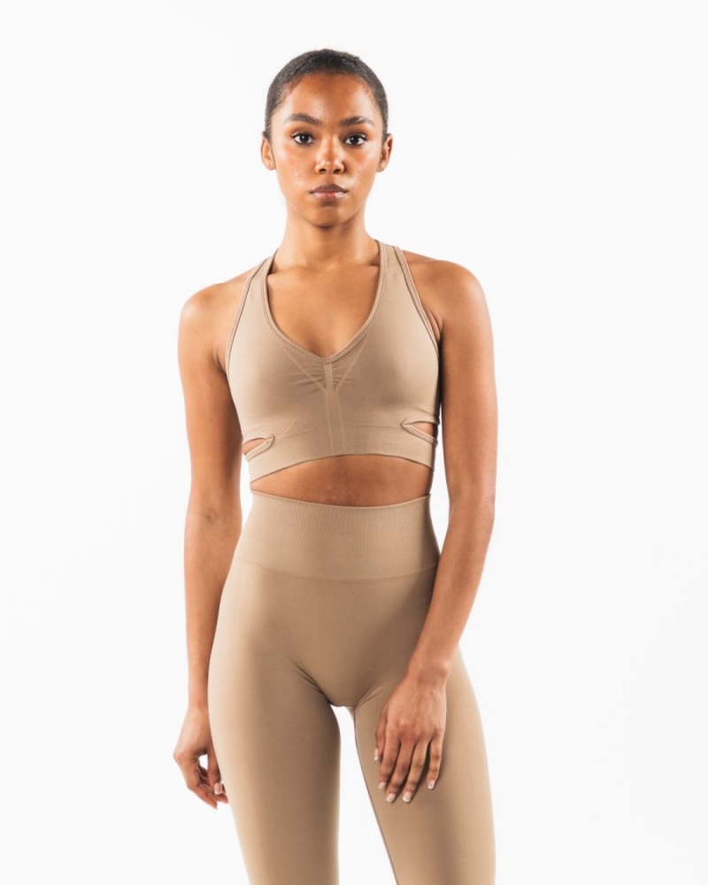 Alphalete Stratus Bra Naisten Urheiluliivi Chai | VZJGH-4175