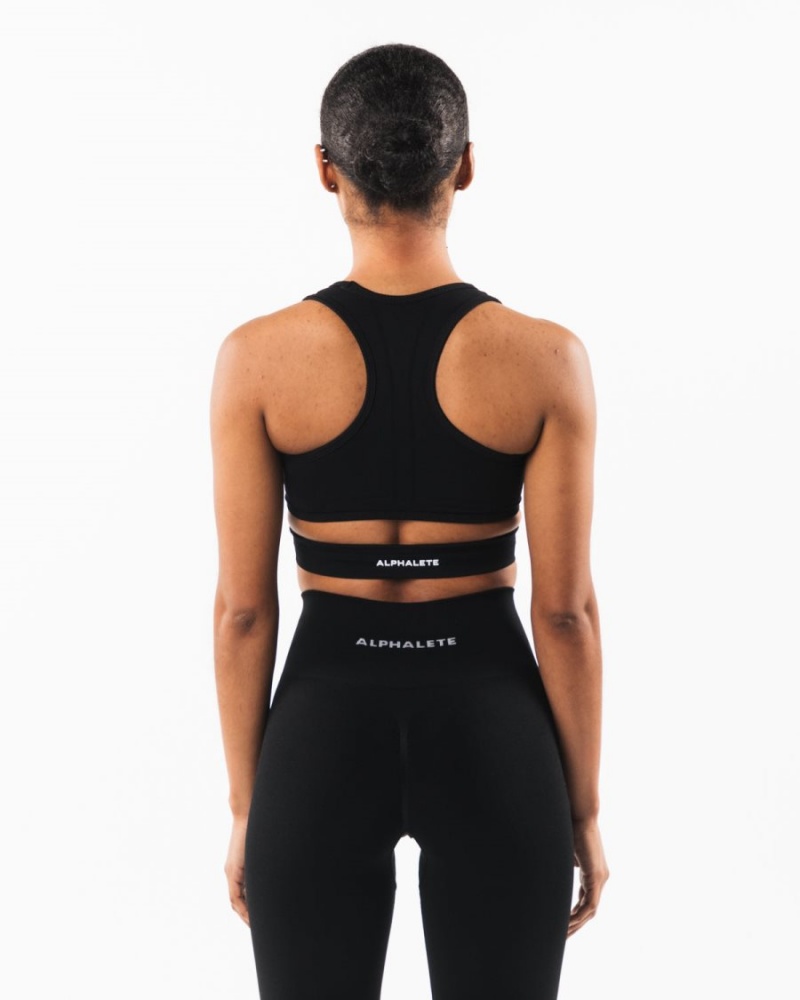 Alphalete Stratus Bra Naisten Urheiluliivi Mustat | XULBS-0367