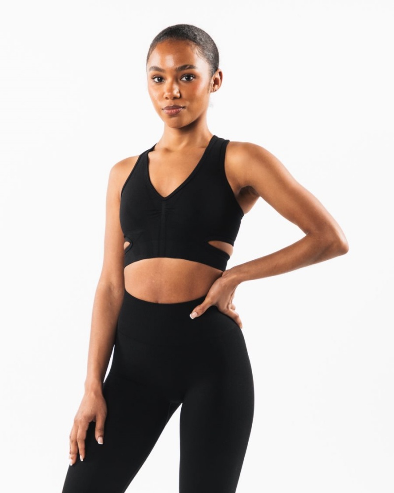 Alphalete Stratus Bra Naisten Urheiluliivi Mustat | XULBS-0367