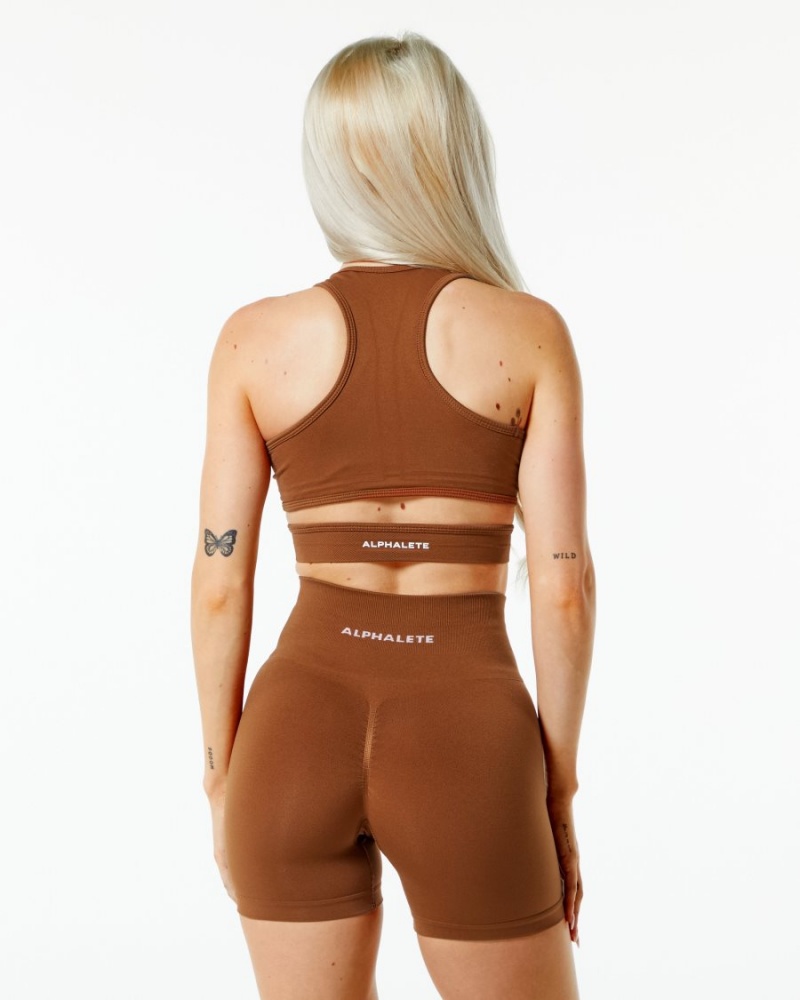 Alphalete Stratus Bra Naisten Urheiluliivi Butterscotch | HYNIE-4908