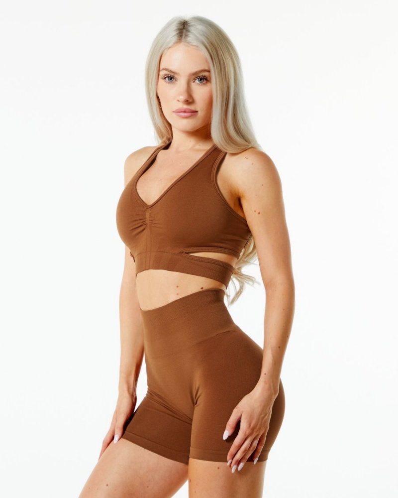 Alphalete Stratus Bra Naisten Urheiluliivi Butterscotch | HYNIE-4908