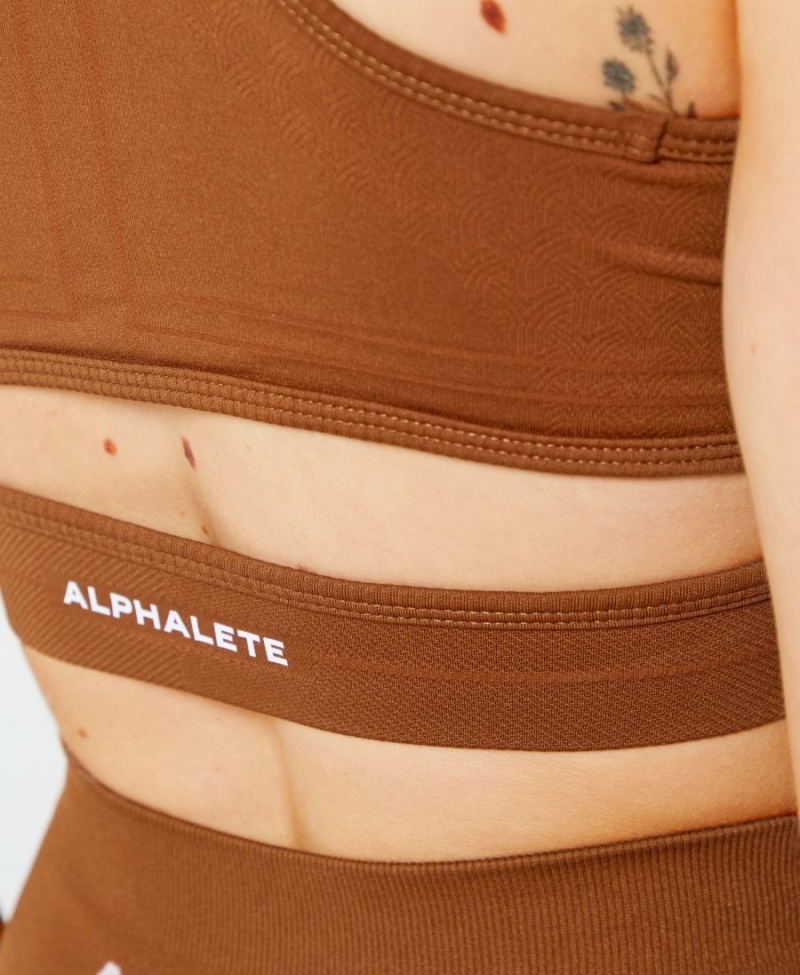 Alphalete Stratus Bra Naisten Urheiluliivi Butterscotch | HYNIE-4908