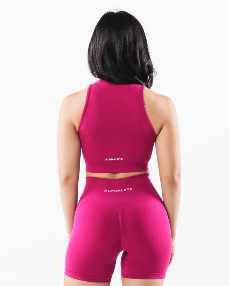 Alphalete Stratus Crop Tank Naisten Hihaton Paita Magenta | ICHPD-7801