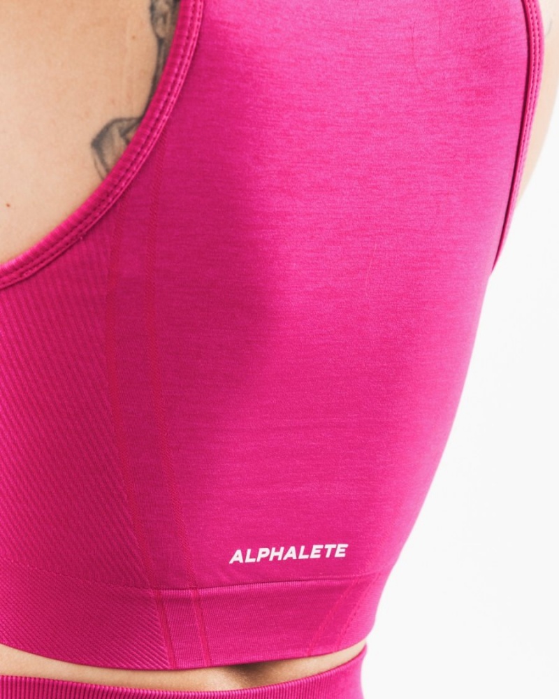 Alphalete Stratus Crop Tank Naisten Hihaton Paita Magenta | ICHPD-7801