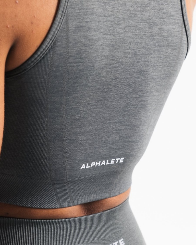 Alphalete Stratus Crop Tank Naisten Hihaton Paita Smoke | LXZBU-5680