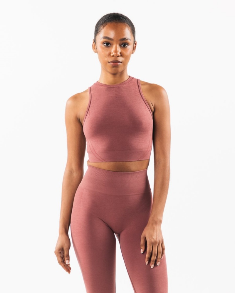 Alphalete Stratus Crop Tank Naisten Hihaton Paita Pinkki | KPQRS-6350