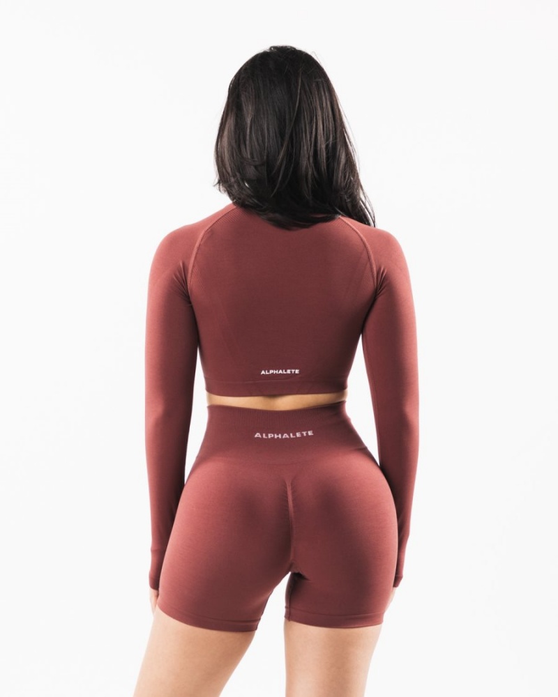 Alphalete Stratus LS Crop Naisten Pitkähihainen Autumn | PHABC-3278