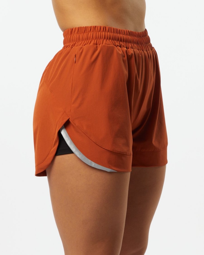 Alphalete Stride Lyhyt 3" Naisten Shortsit Sour Tangerine | INGMR-7592