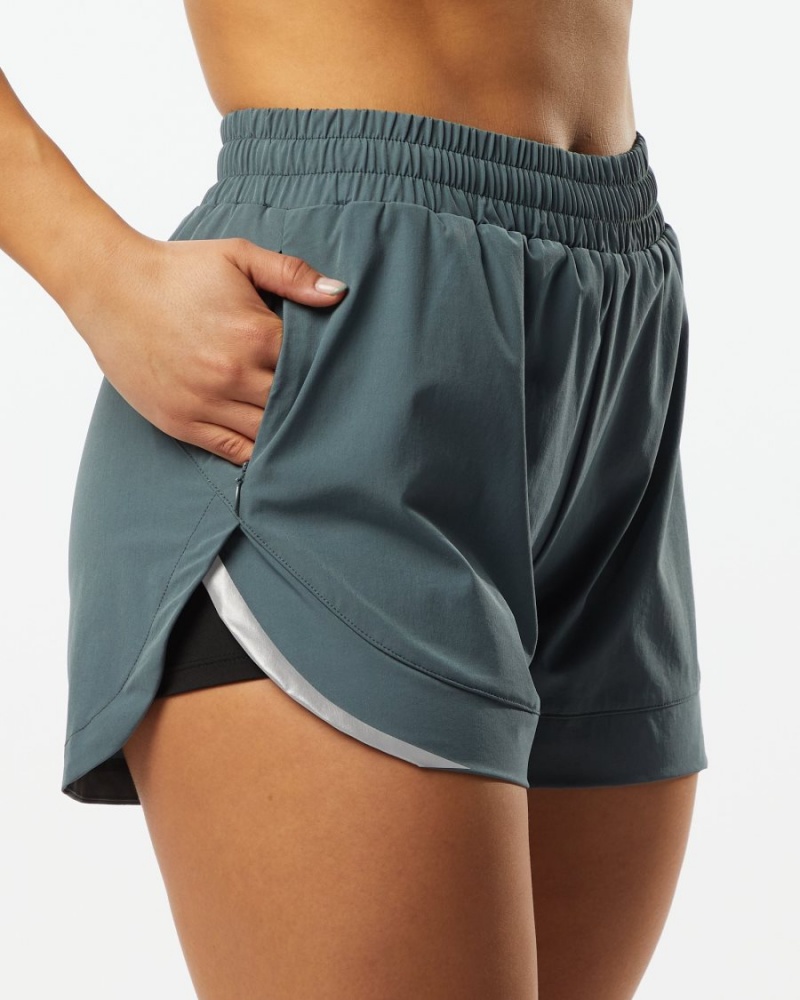 Alphalete Stride Lyhyt 3" Naisten Shortsit Harmaat | RXALY-4192