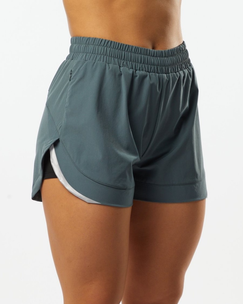 Alphalete Stride Lyhyt 3" Naisten Shortsit Harmaat | RXALY-4192