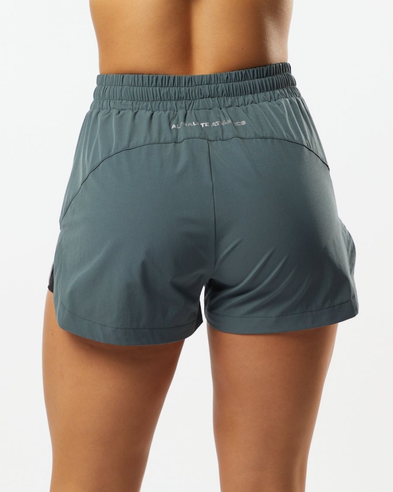 Alphalete Stride Lyhyt 3" Naisten Shortsit Harmaat | RXALY-4192