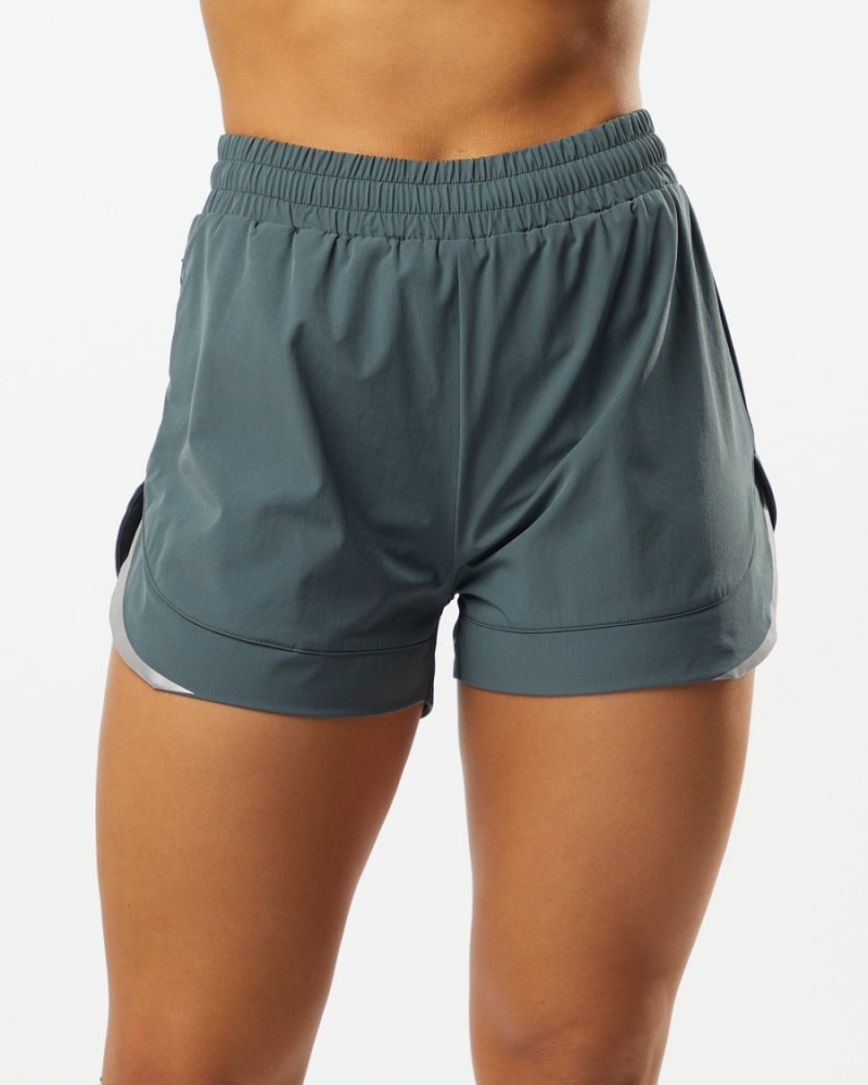 Alphalete Stride Lyhyt 3" Naisten Shortsit Harmaat | RXALY-4192