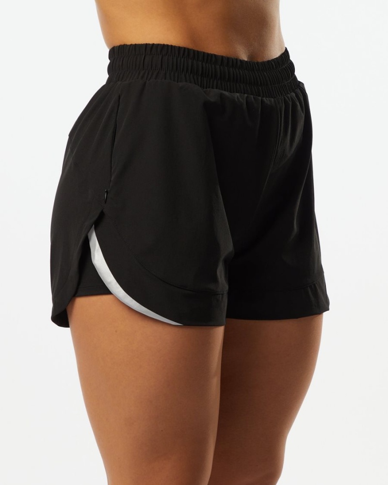 Alphalete Stride Lyhyt 3" Naisten Shortsit Mustat | KEWTV-4163