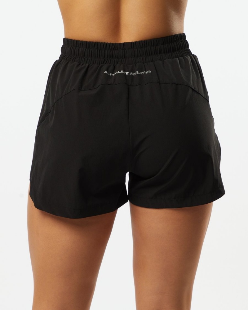 Alphalete Stride Lyhyt 3" Naisten Shortsit Mustat | KEWTV-4163