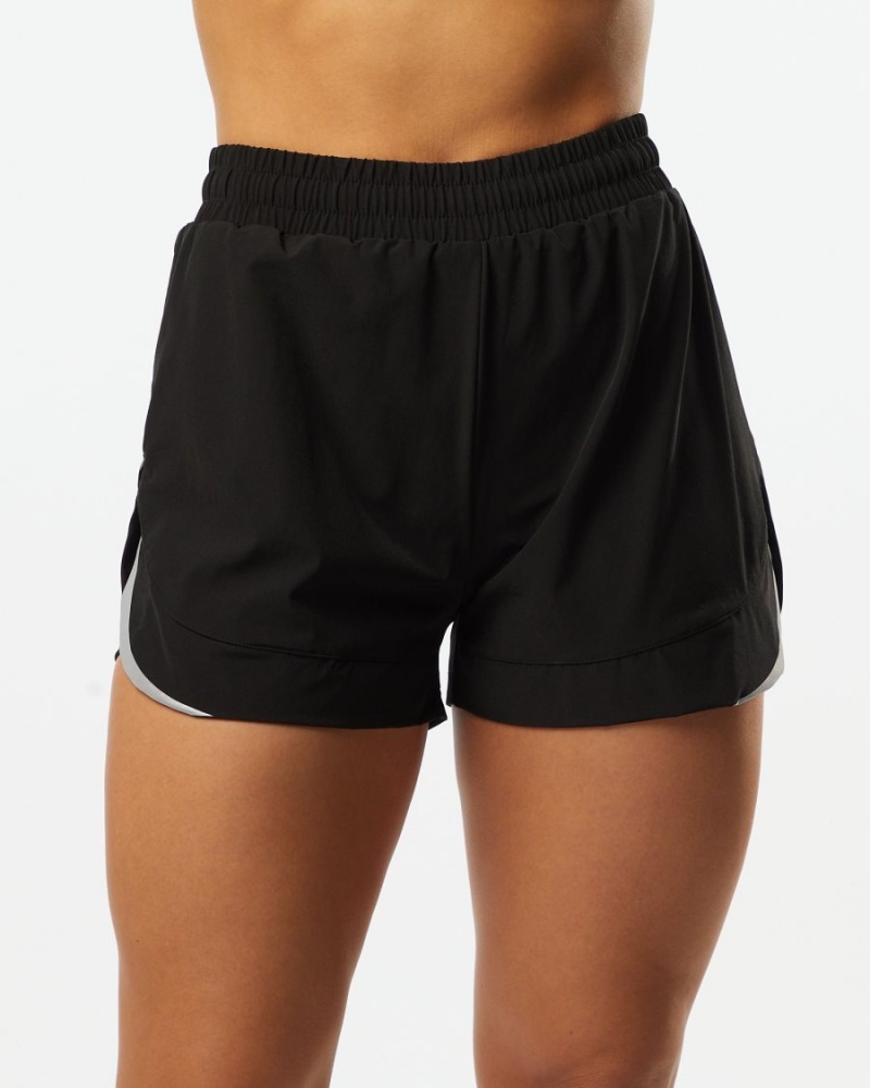 Alphalete Stride Lyhyt 3" Naisten Shortsit Mustat | KEWTV-4163