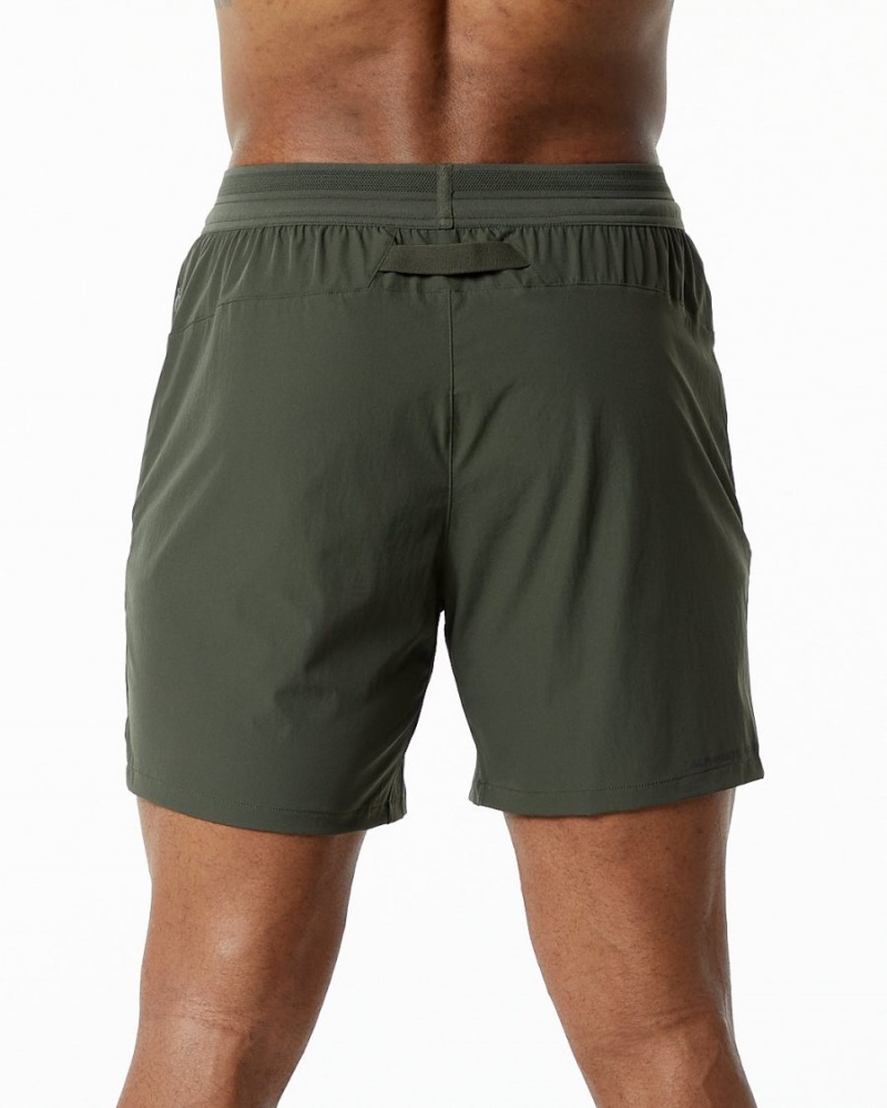 Alphalete Studio Lyhyt 6" Miesten Shortsit Oliivinvihreä | DQNSI-5372