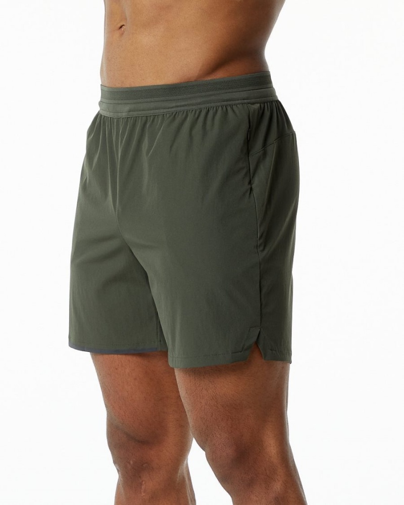 Alphalete Studio Lyhyt 6" Miesten Shortsit Oliivinvihreä | DQNSI-5372