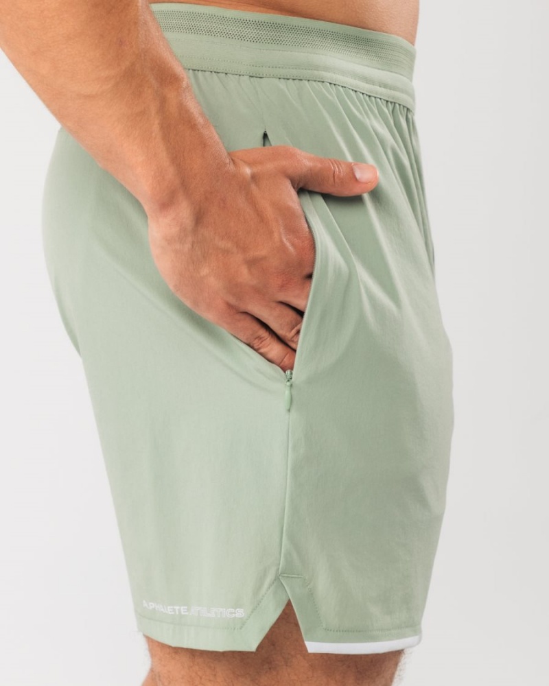 Alphalete Studio Lyhyt 6" Miesten Shortsit Sage | GMBPK-1736