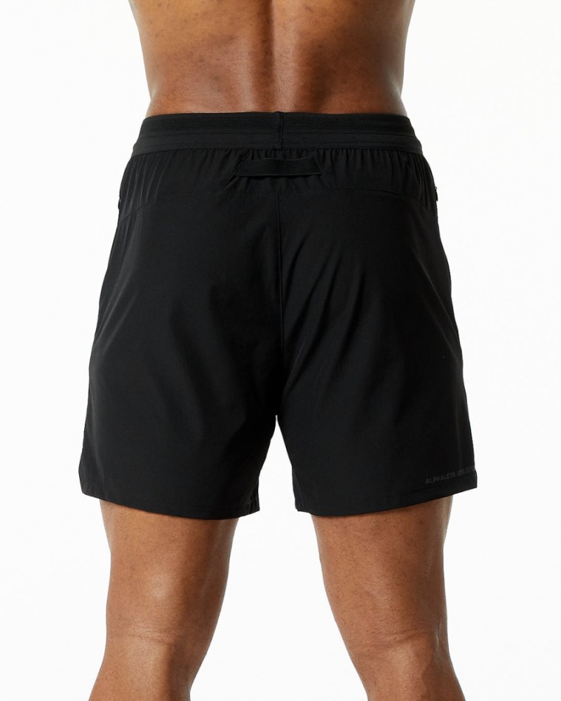 Alphalete Studio Lyhyt 6" Miesten Shortsit Mustat | TRYQJ-0279