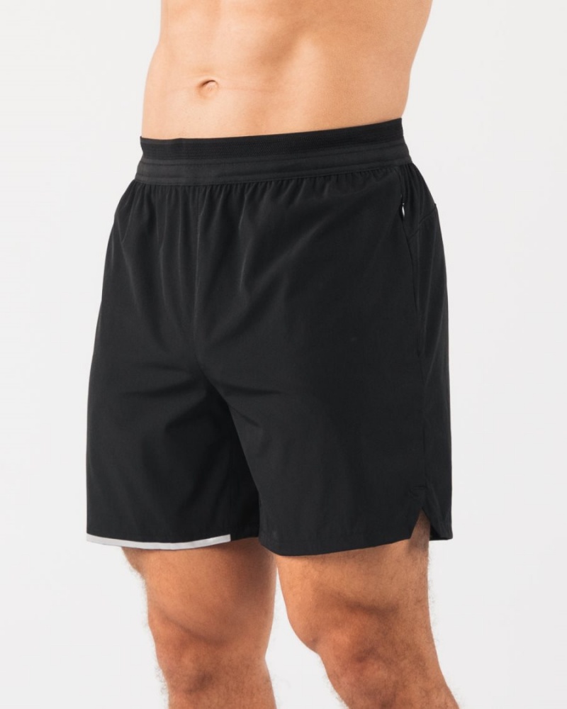 Alphalete Studio Lyhyt 6" Miesten Shortsit Mustat Hopea | MOVKQ-7502