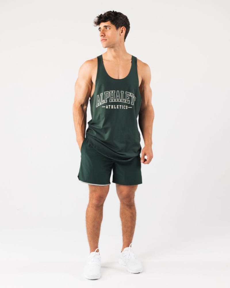 Alphalete Studio Lyhyt 6" Miesten Shortsit Evergreen | IGLMC-8012