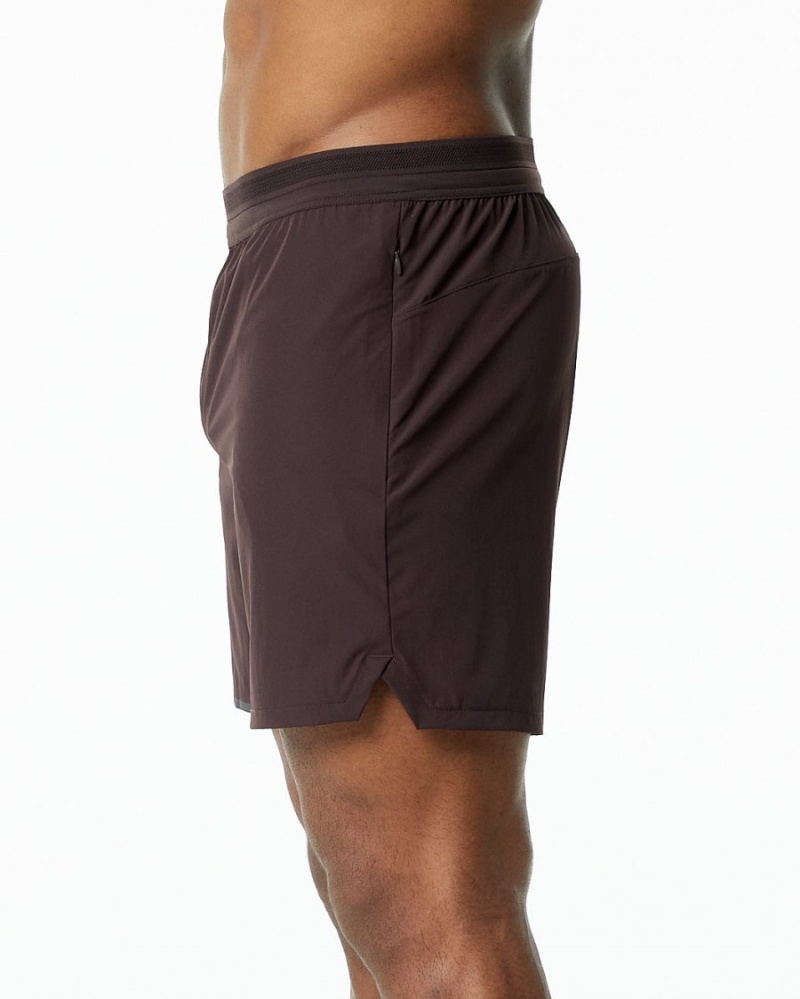 Alphalete Studio Lyhyt 6" Miesten Shortsit Suklaa | RLMHQ-5718