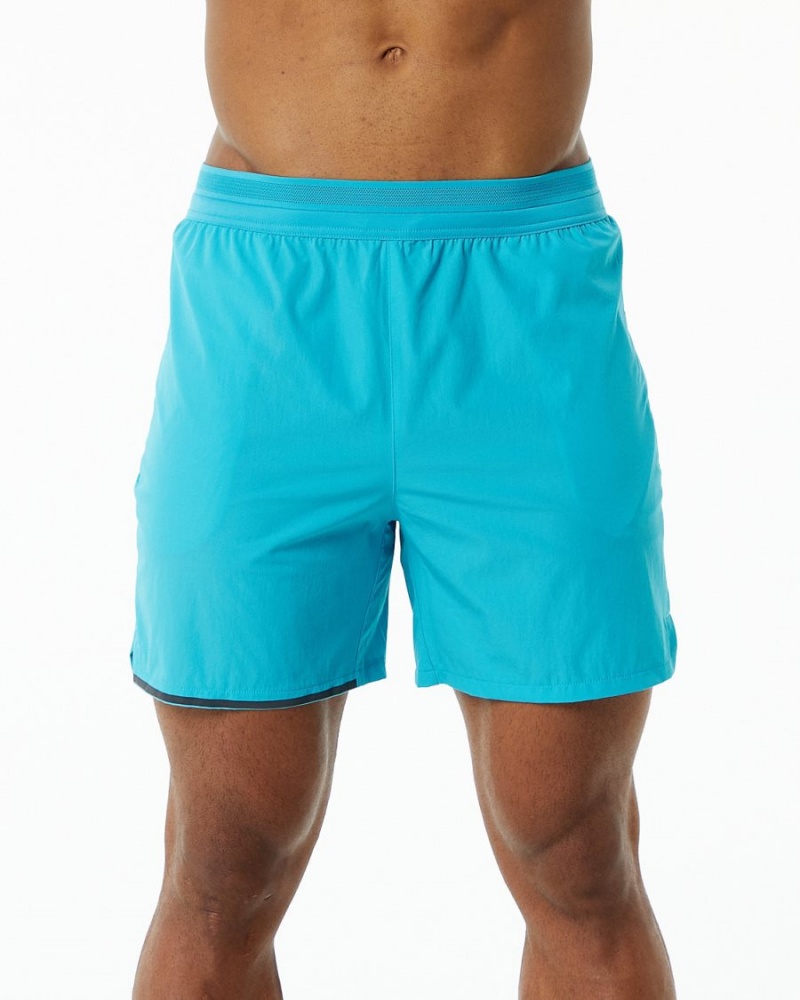 Alphalete Studio Lyhyt 6" Miesten Shortsit Sininen | SGPIR-0862