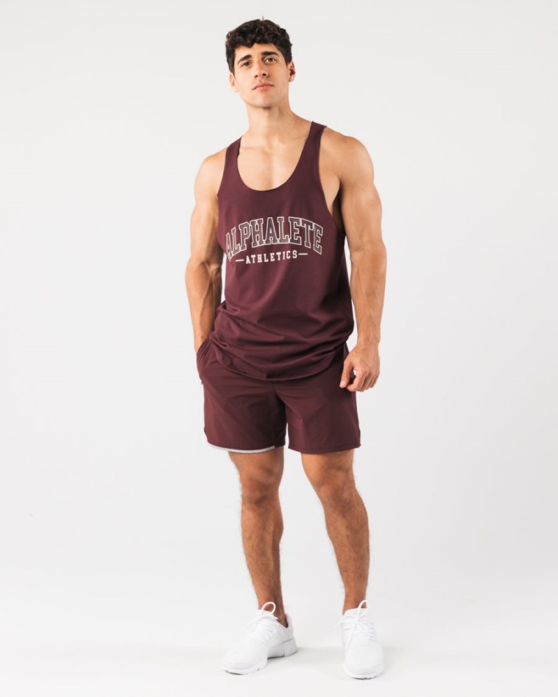 Alphalete Studio Lyhyt 6" Miesten Shortsit Sangria | YULHP-9647