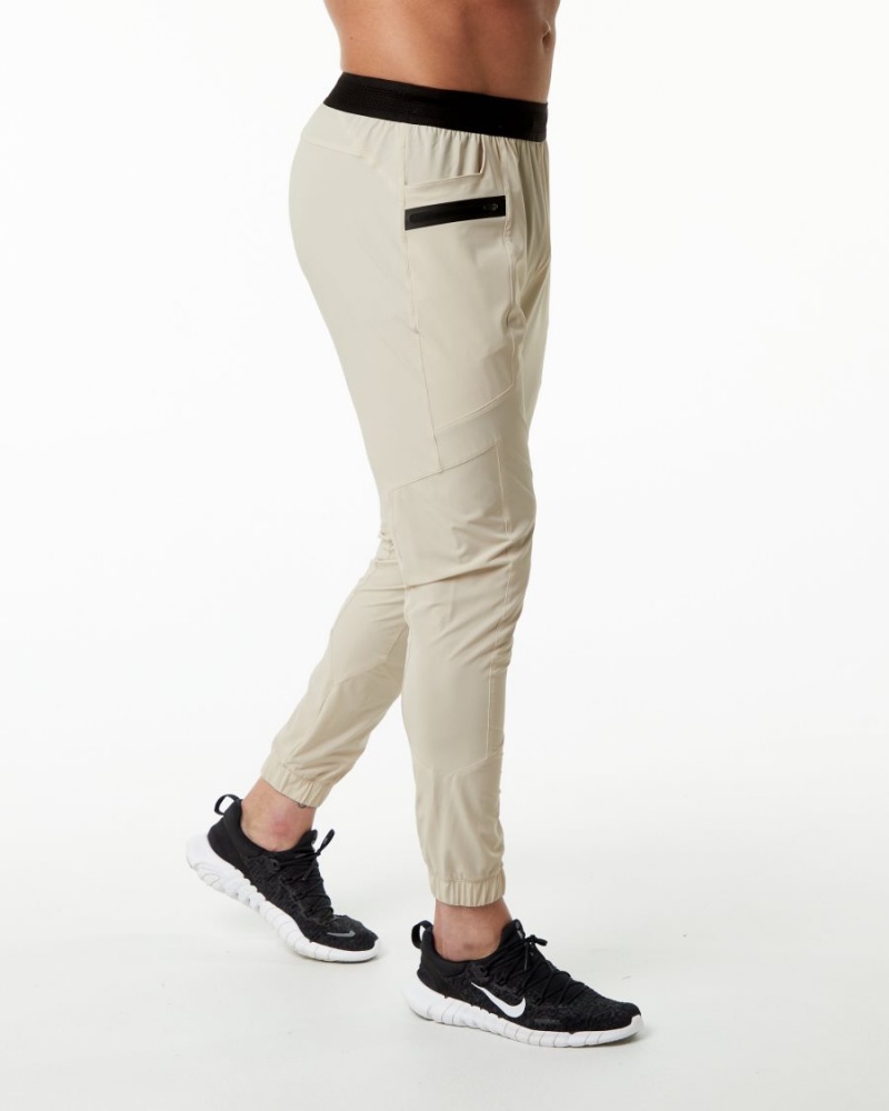 Alphalete Studio Pant Miesten Juoksuvaatteet Vanilla | PRCNT-0514