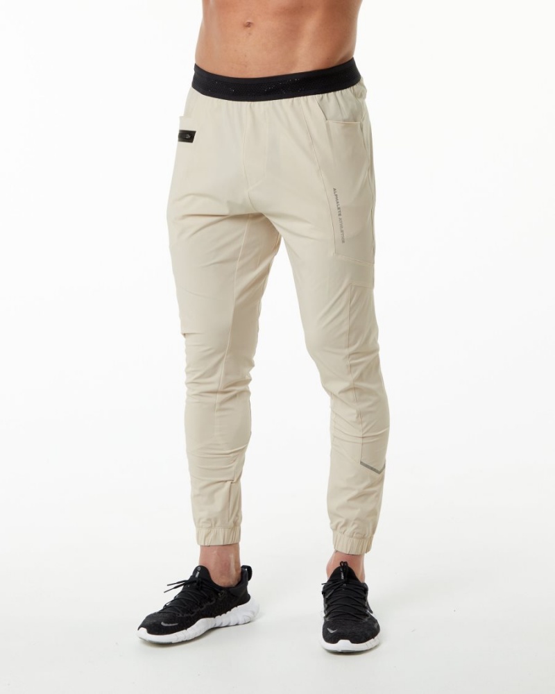 Alphalete Studio Pant Miesten Juoksuvaatteet Vanilla | PRCNT-0514