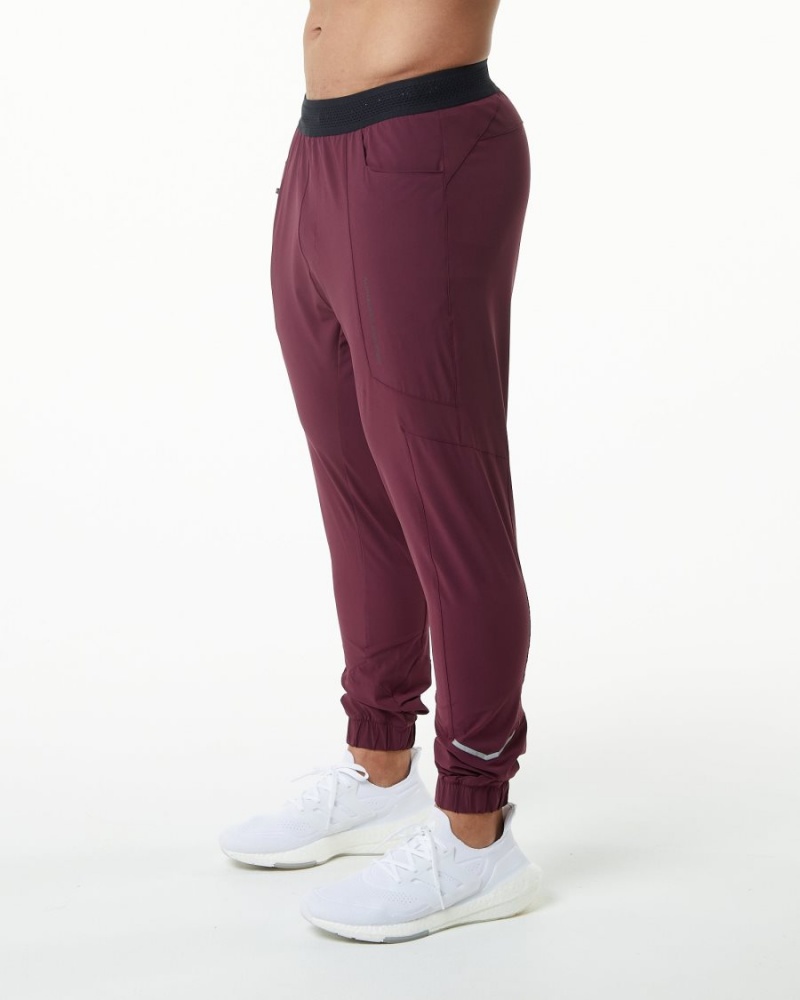 Alphalete Studio Pant Miesten Juoksuvaatteet Viininpunainen | VAGKY-6049