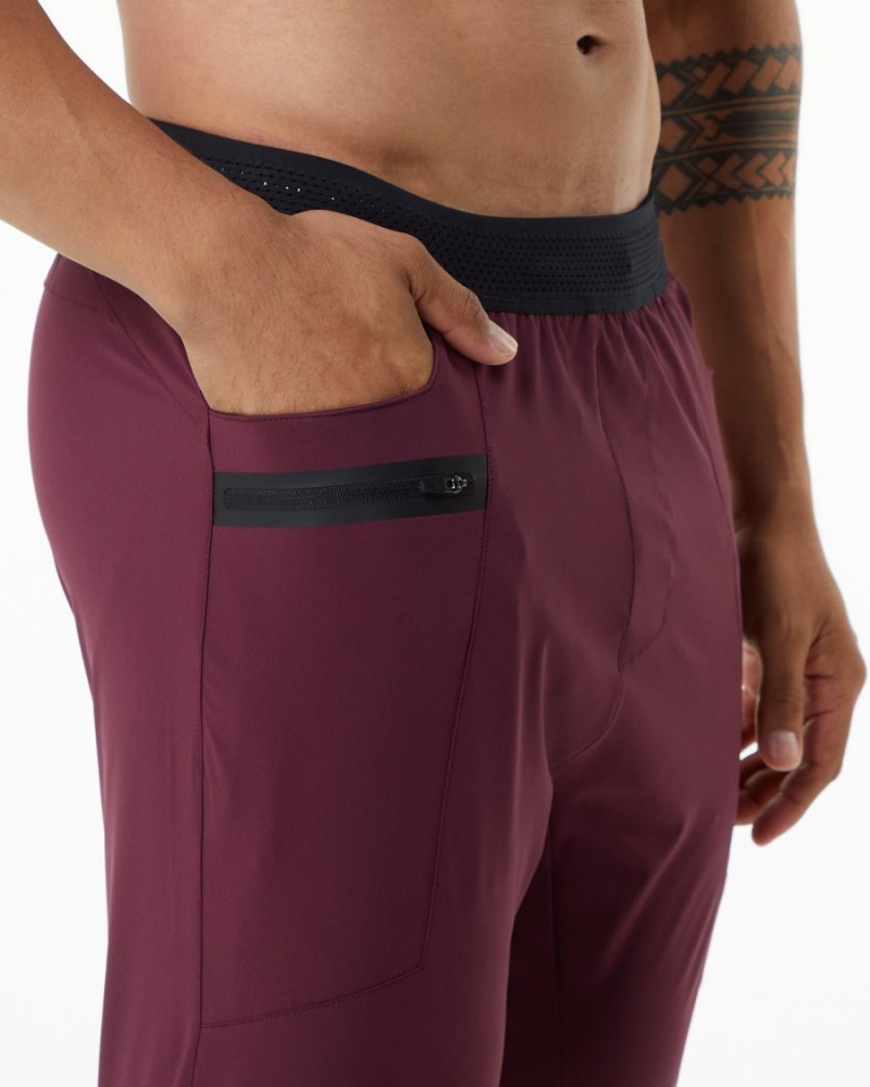 Alphalete Studio Pant Miesten Juoksuvaatteet Viininpunainen | VAGKY-6049