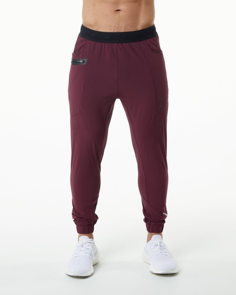 Alphalete Studio Pant Miesten Juoksuvaatteet Viininpunainen | VAGKY-6049