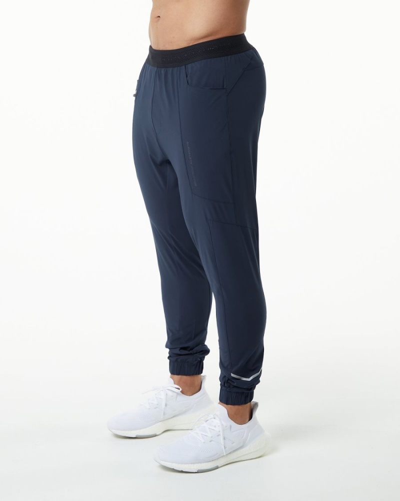 Alphalete Studio Pant Miesten Juoksuvaatteet Laivastonsininen | UNBIA-9082