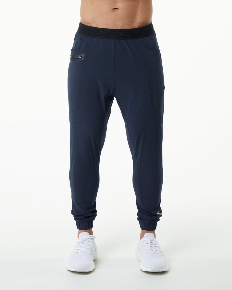 Alphalete Studio Pant Miesten Juoksuvaatteet Laivastonsininen | UNBIA-9082