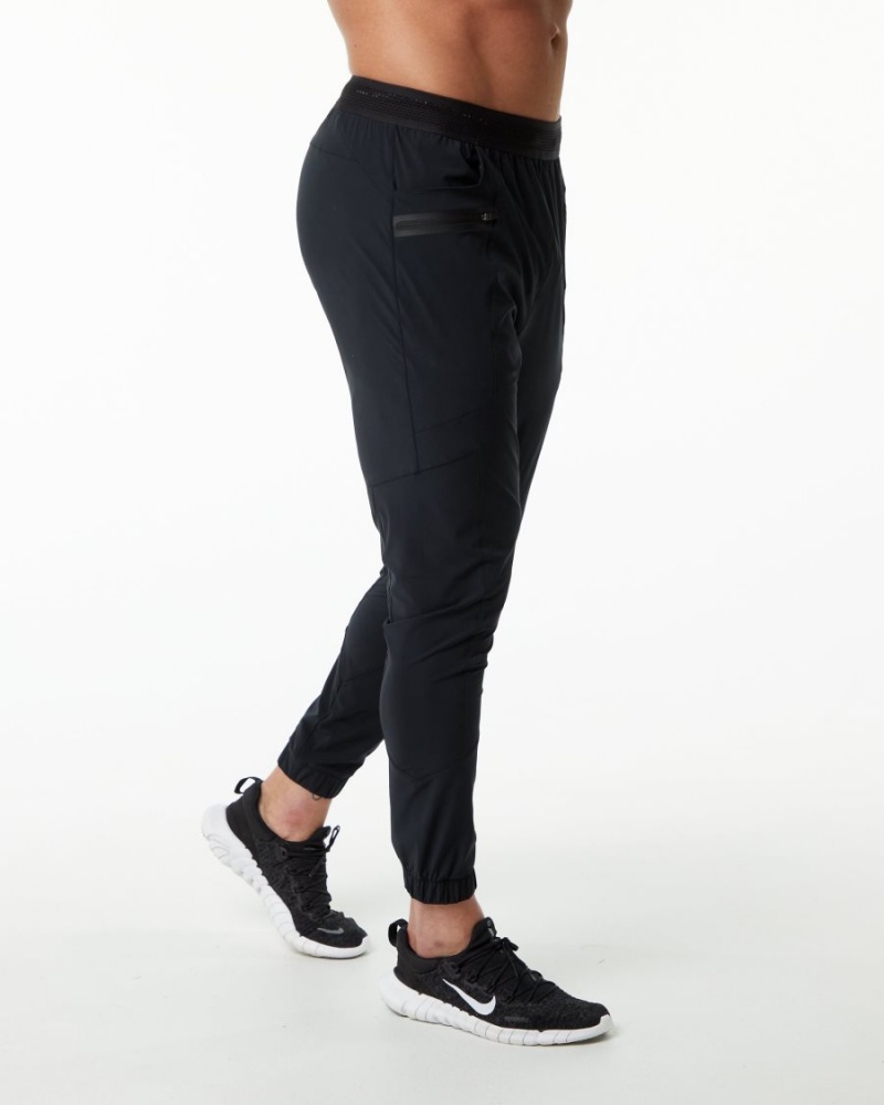 Alphalete Studio Pant Miesten Juoksuvaatteet Mustat Hopea | XPTLM-7460