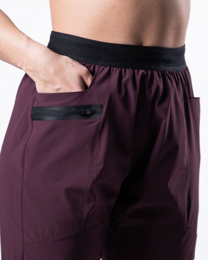 Alphalete Studio Pant Naisten Juoksuvaatteet Viininpunainen | ULKYV-3586