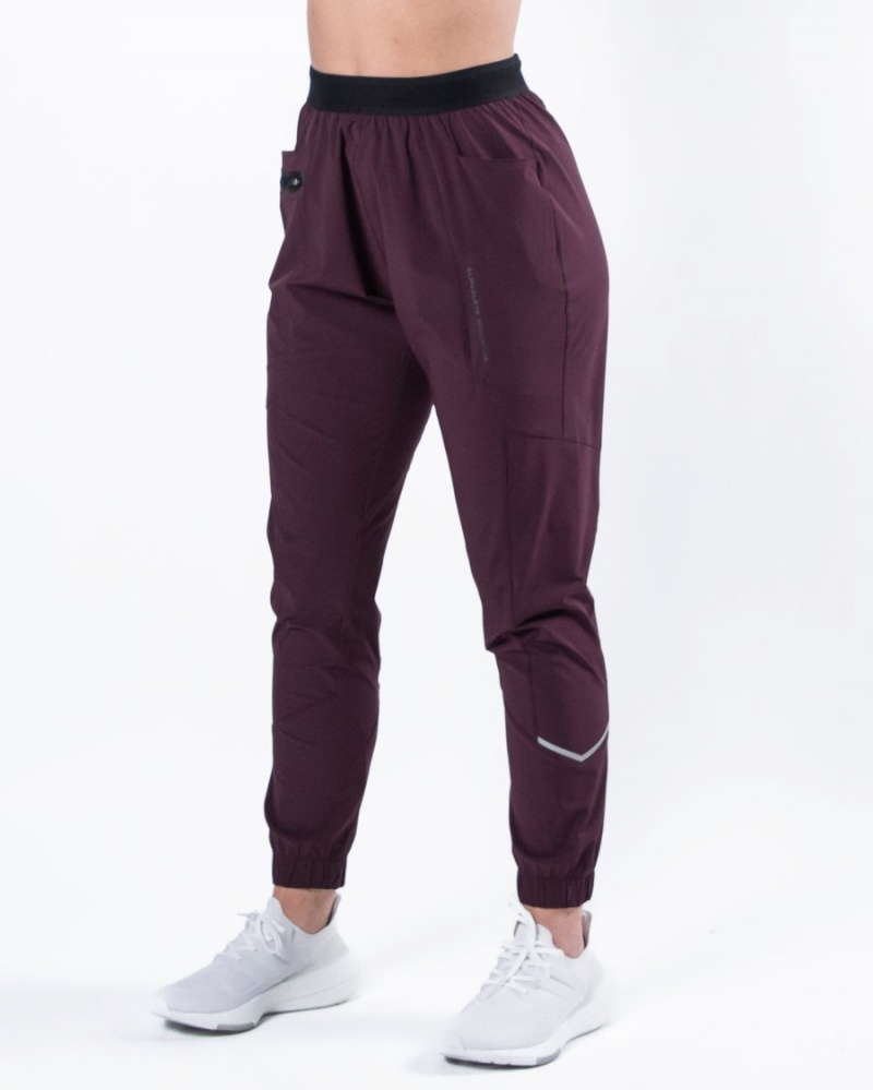 Alphalete Studio Pant Naisten Juoksuvaatteet Viininpunainen | ULKYV-3586