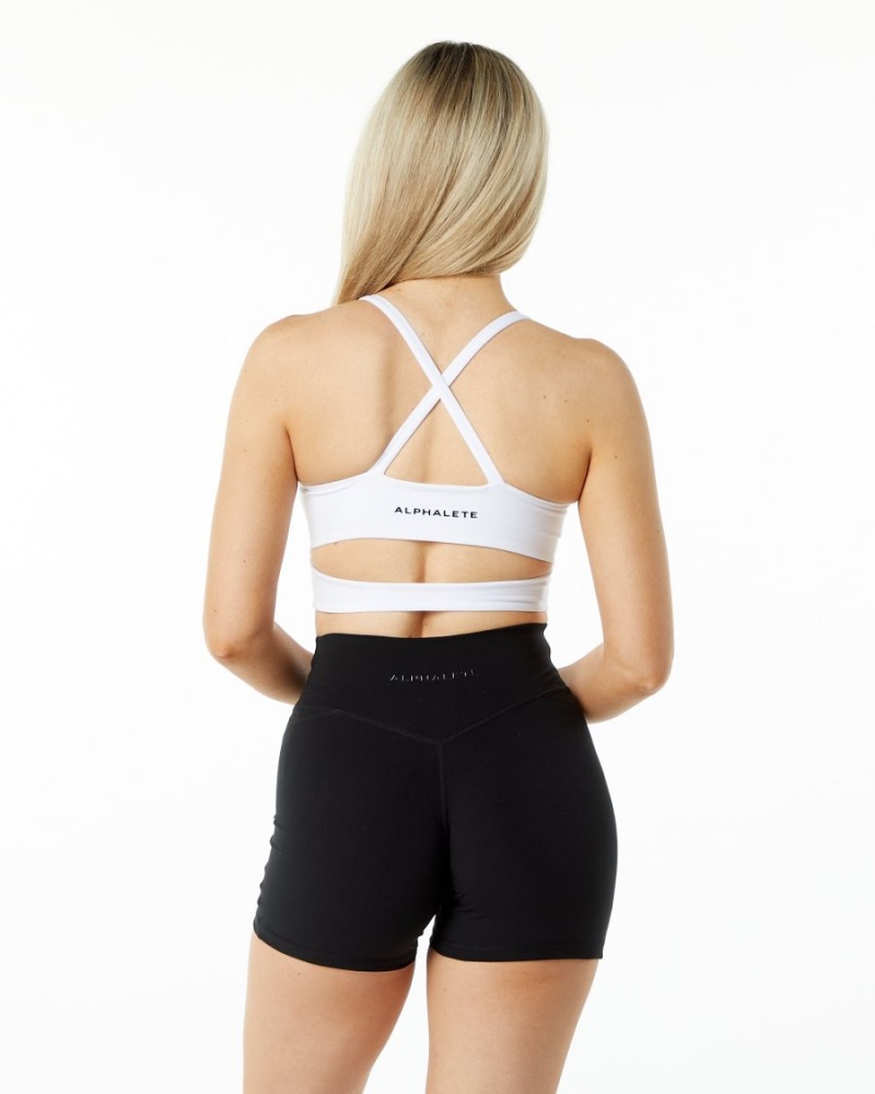 Alphalete Surface Altitude Bra Naisten Urheiluliivi Valkoinen | HTCIX-9478