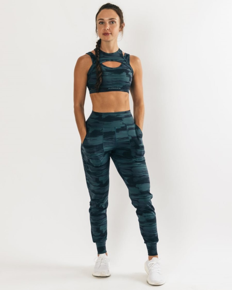 Alphalete Surface Expanse Jogger Naisten Juoksuvaatteet Sininen Camo | GZKBY-5713