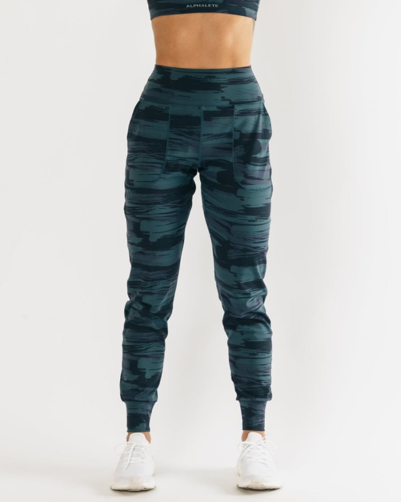 Alphalete Surface Expanse Jogger Naisten Juoksuvaatteet Sininen Camo | GZKBY-5713