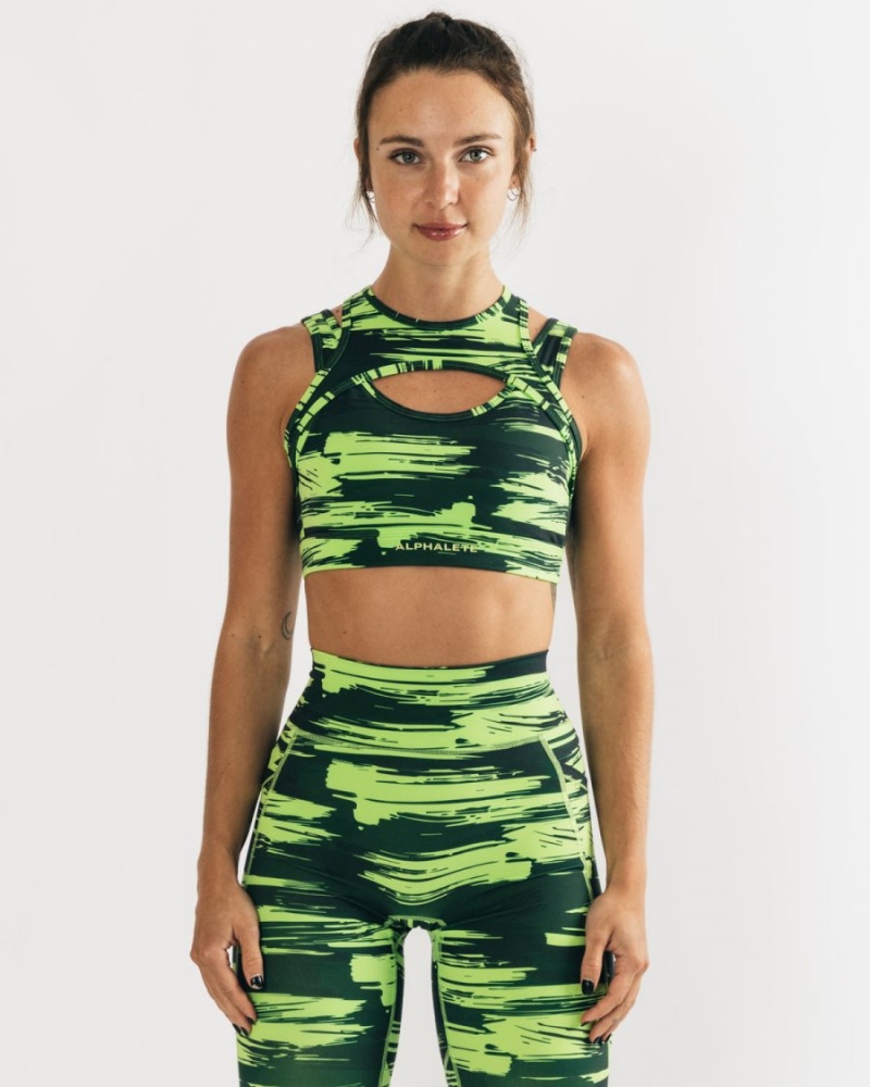 Alphalete Surface Keyhole Bra Naisten Urheiluliivi Camo | WDGLS-5124